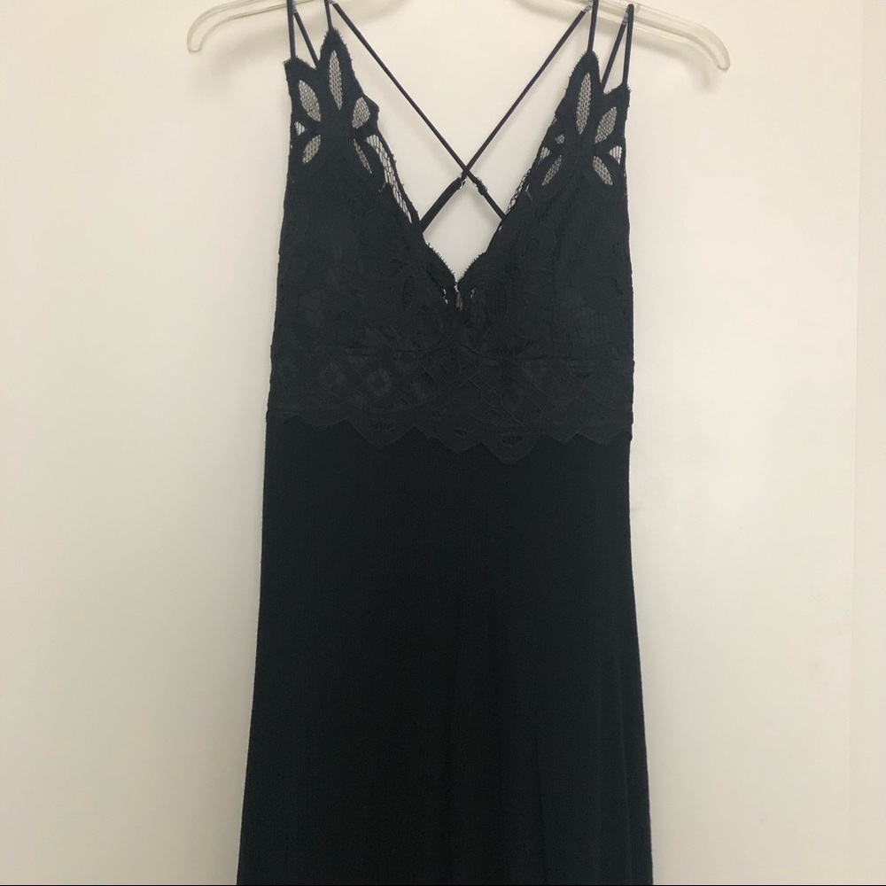 Mi Ami Black Flowy Dress, Sz, Sm